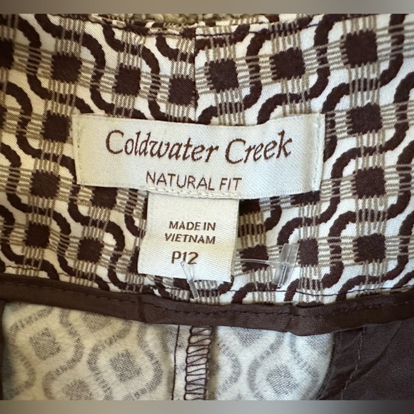 Coldwater Creek Sateen Honeycomb Cropped pants size 12P new with tag - Picture 2 of 8